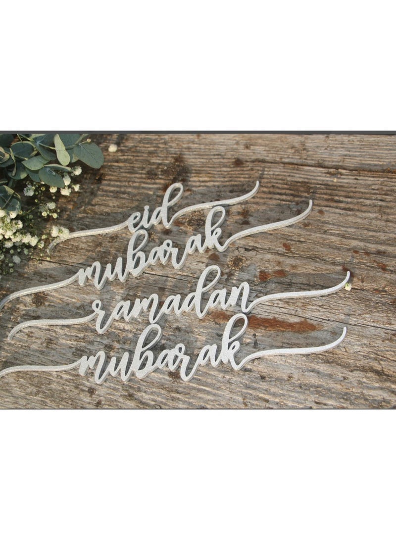 Eid decorations Ramadan place cards EID MUBARAK decorations laser cut Place Setting Bismillah Inshallah sign Mubarak sign Alhamdulillah sign - Image 4